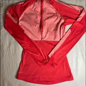 nike pro coral/pink sweater